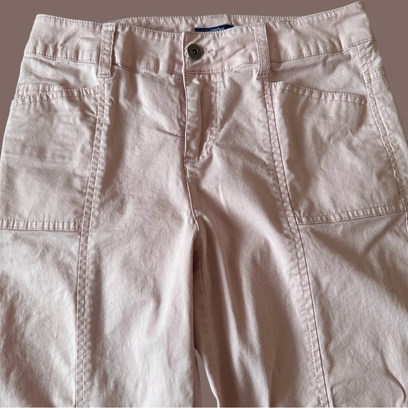 Light Pink Cropped Cotton Khakis 5 - Picture 1 of 8